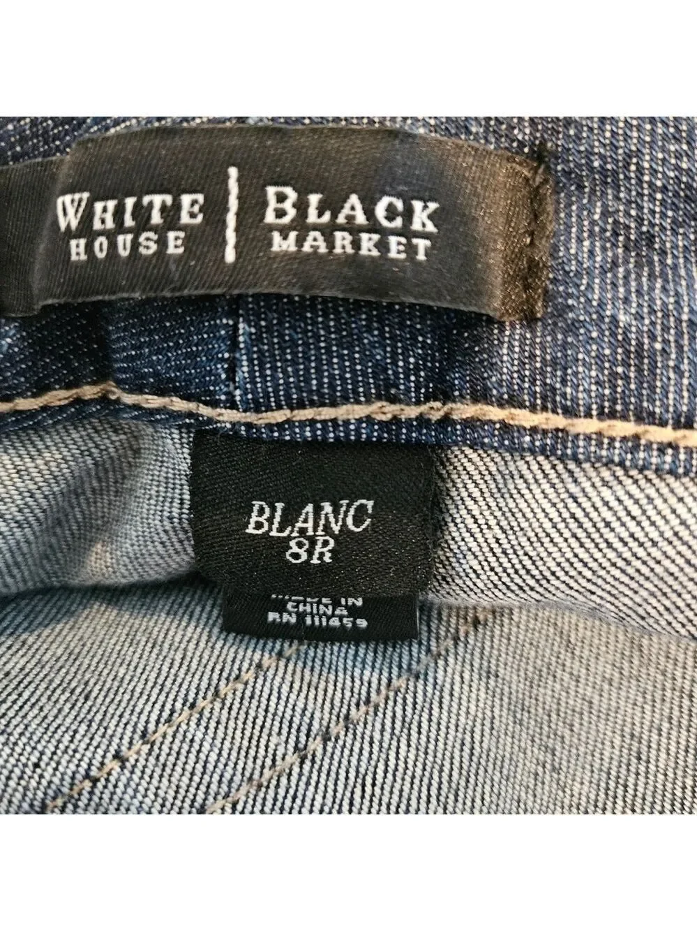 White House Black Market Women's Bootcut Long Inseam Studded Jeans, 8